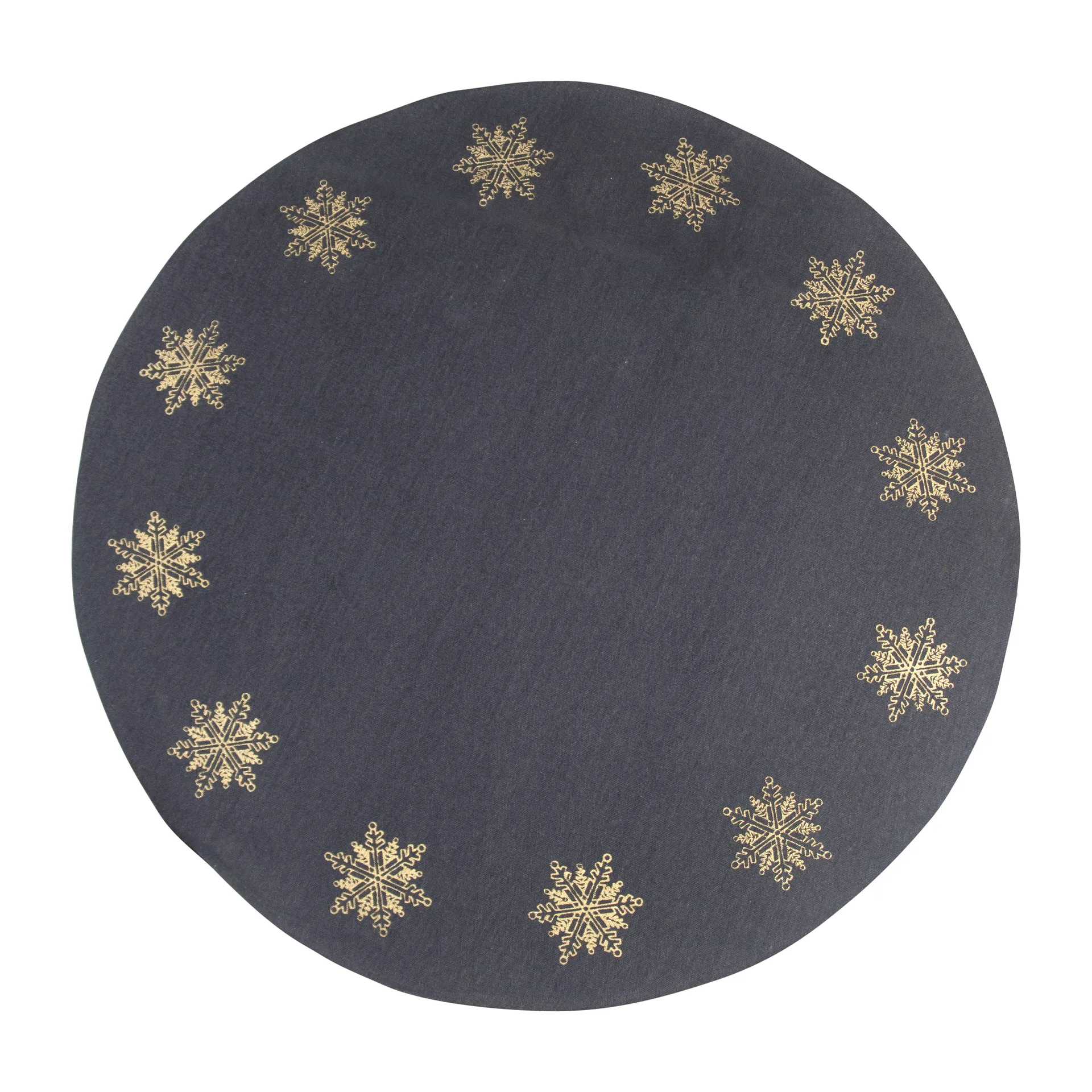 Joulukuusimatto lumitähti Ø110 cm, Harmaa-kulta Pluto Design