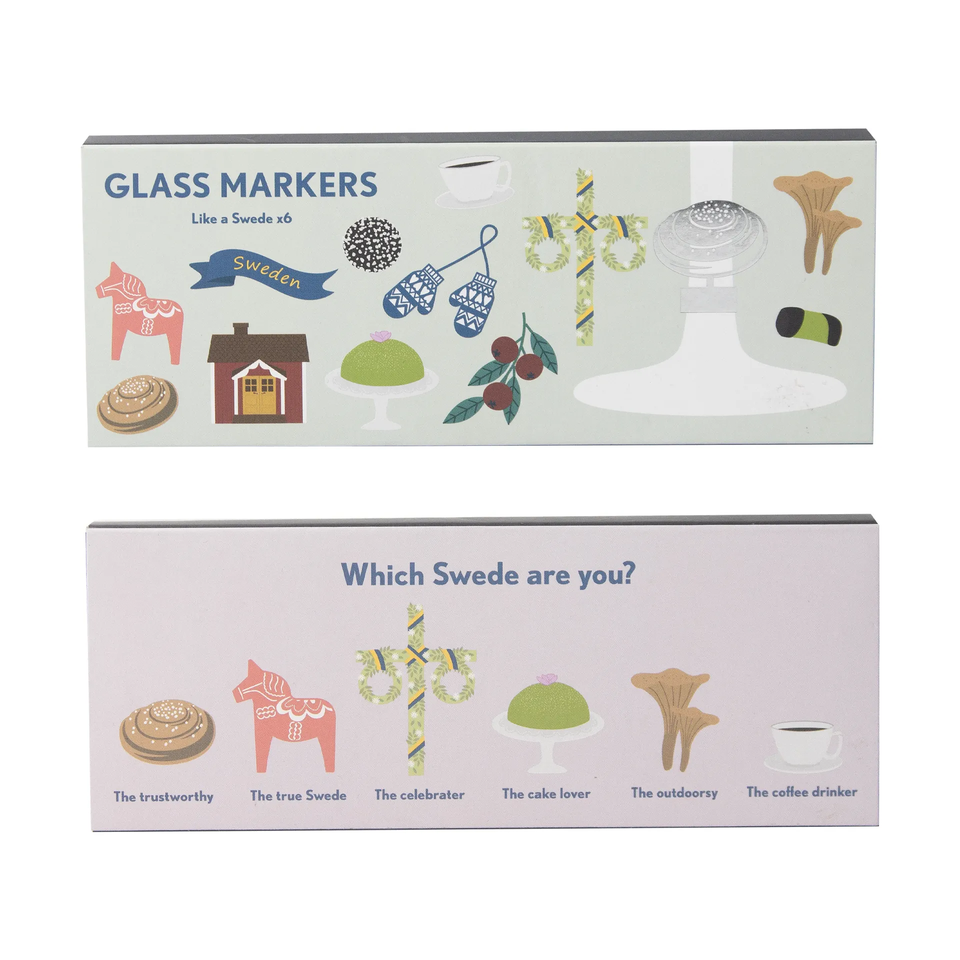 Like a swede lasimerkki 6 kpl, Hopea-metalli Pluto Design