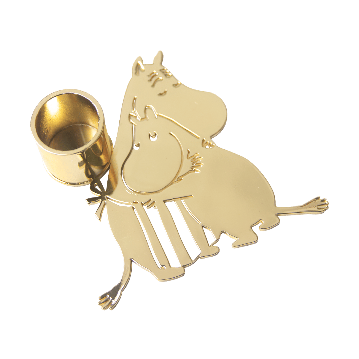 Pluto Design Moomin Love kynttelikkö Kulta | Skandinaavinen Sisustus | Kynttilälyhdyt & Kynttilävadit | Kullanvärinen
