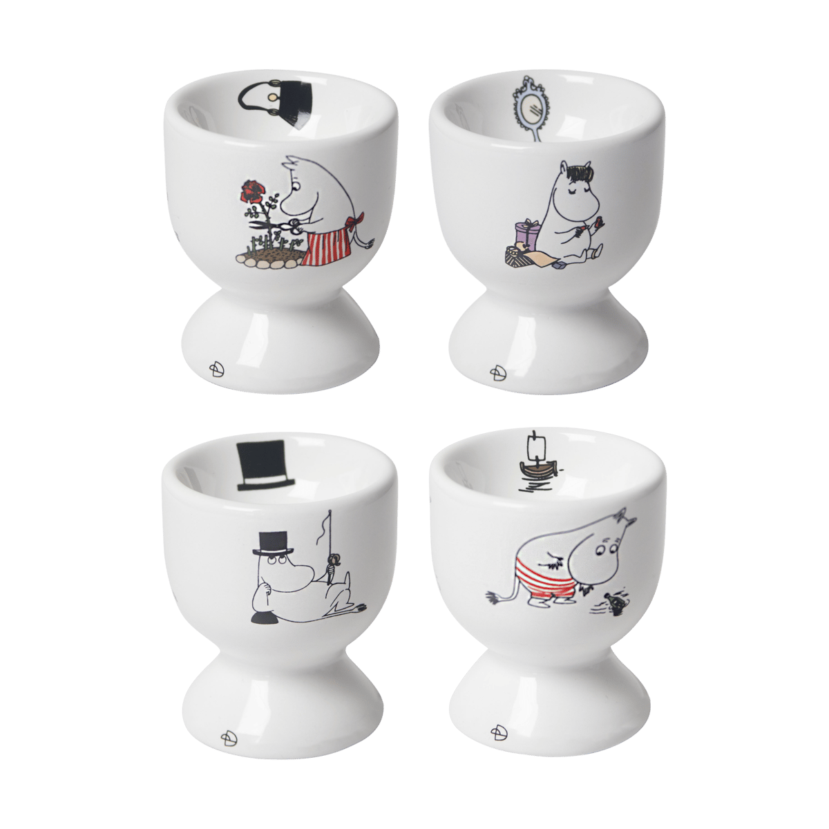 Pluto Design Mumin joy munakuppi 4 osaa Valkoinen-multi