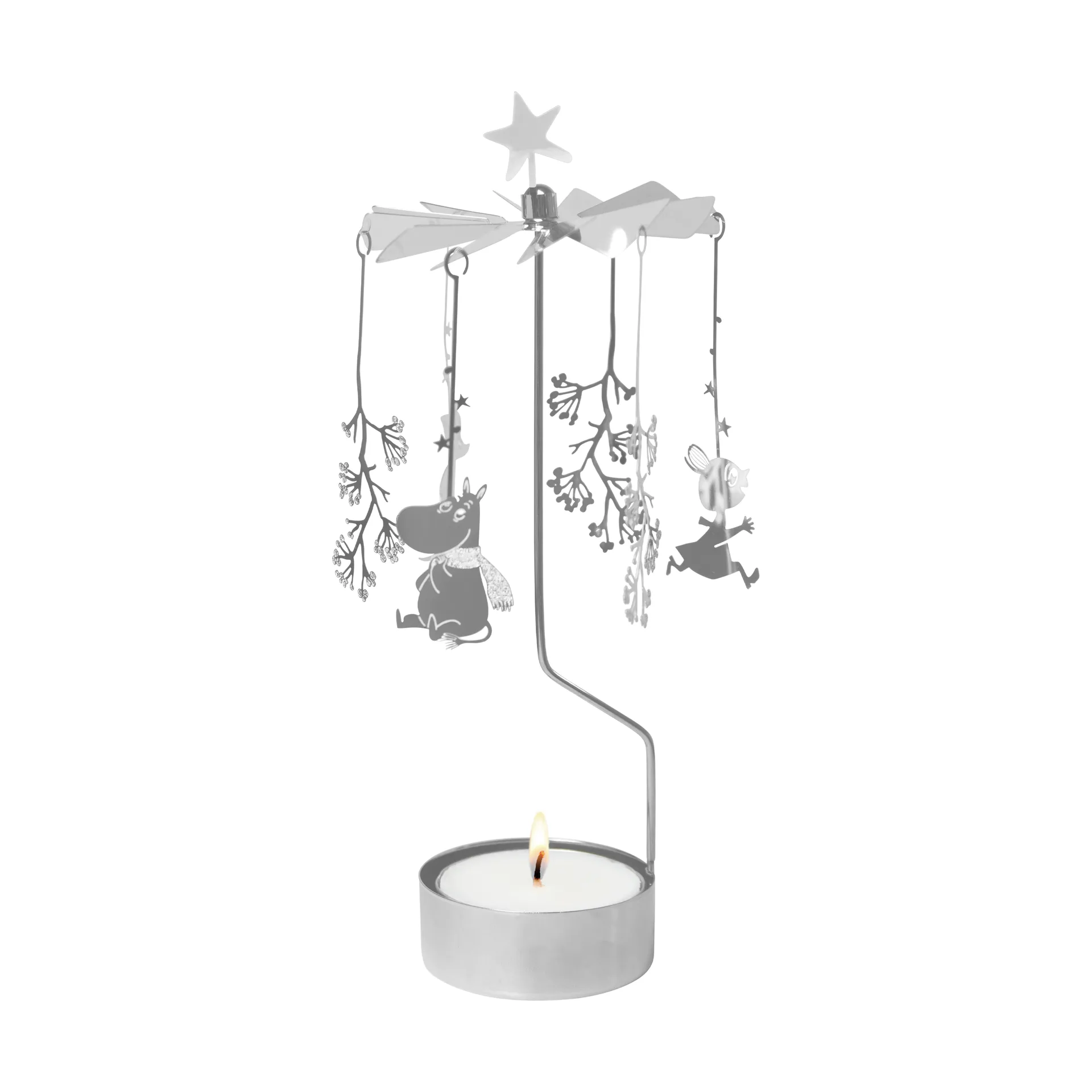 Muumi enkelikello XL, First snow, silver. Pluto Design