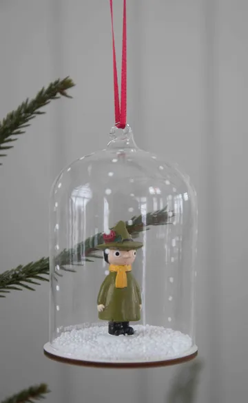 Muumi lumisadepallo joulukoriste - Nuuskamuikkunen - Pluto Design