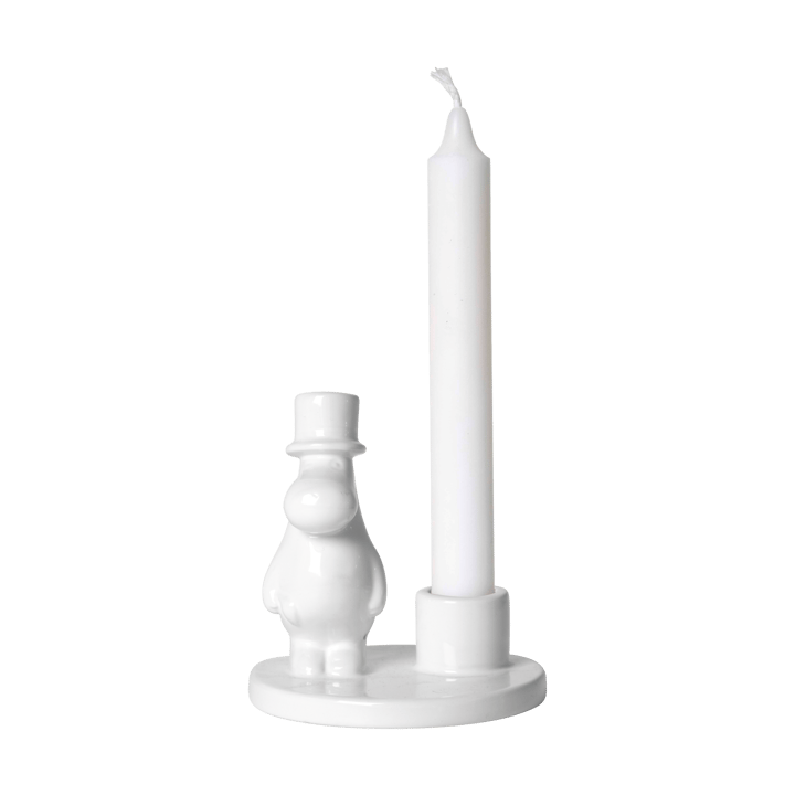 Muumipappa kynttilänjalka keramiikkaa - Valkoinen - Pluto Design