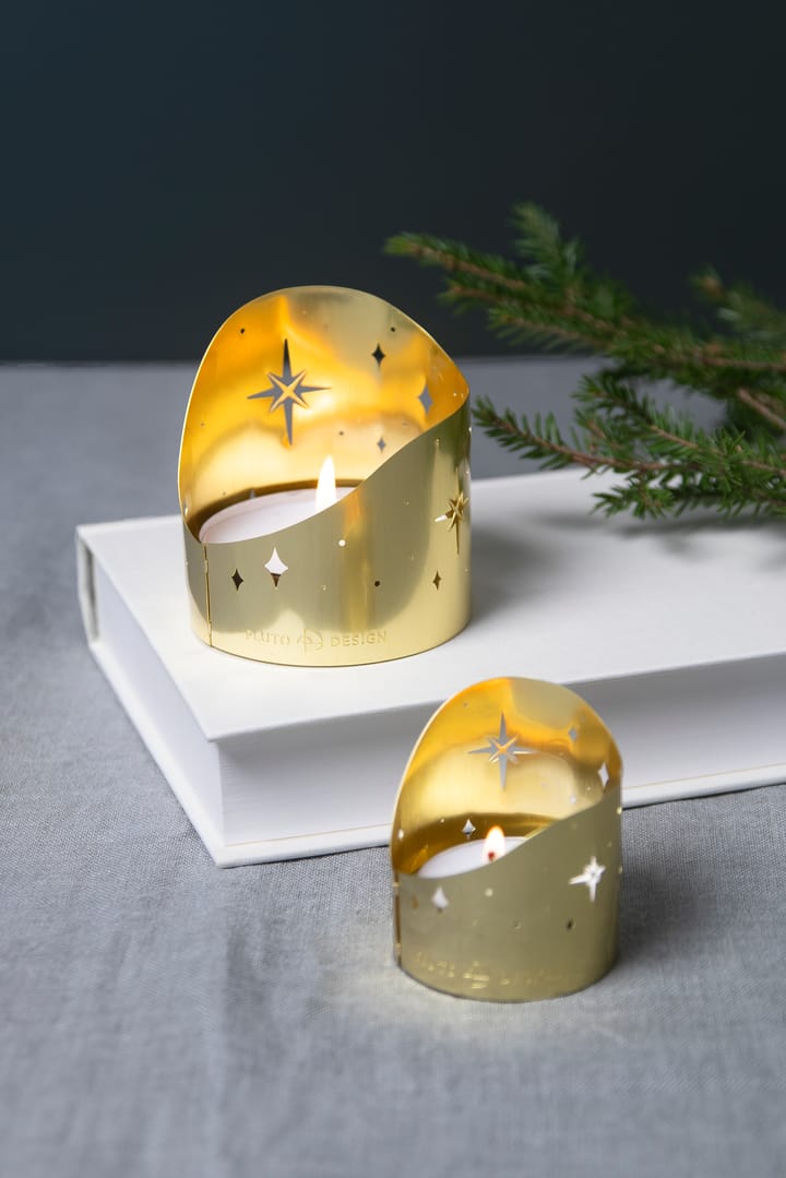 Northern star kynttilänjalka Ø6,5 cm, Kullattu metalli Pluto Design