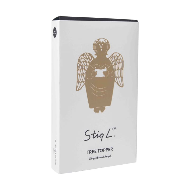 Stig L gingerbread angel tree toppe joulukuusenkoriste, Messinki Pluto Design