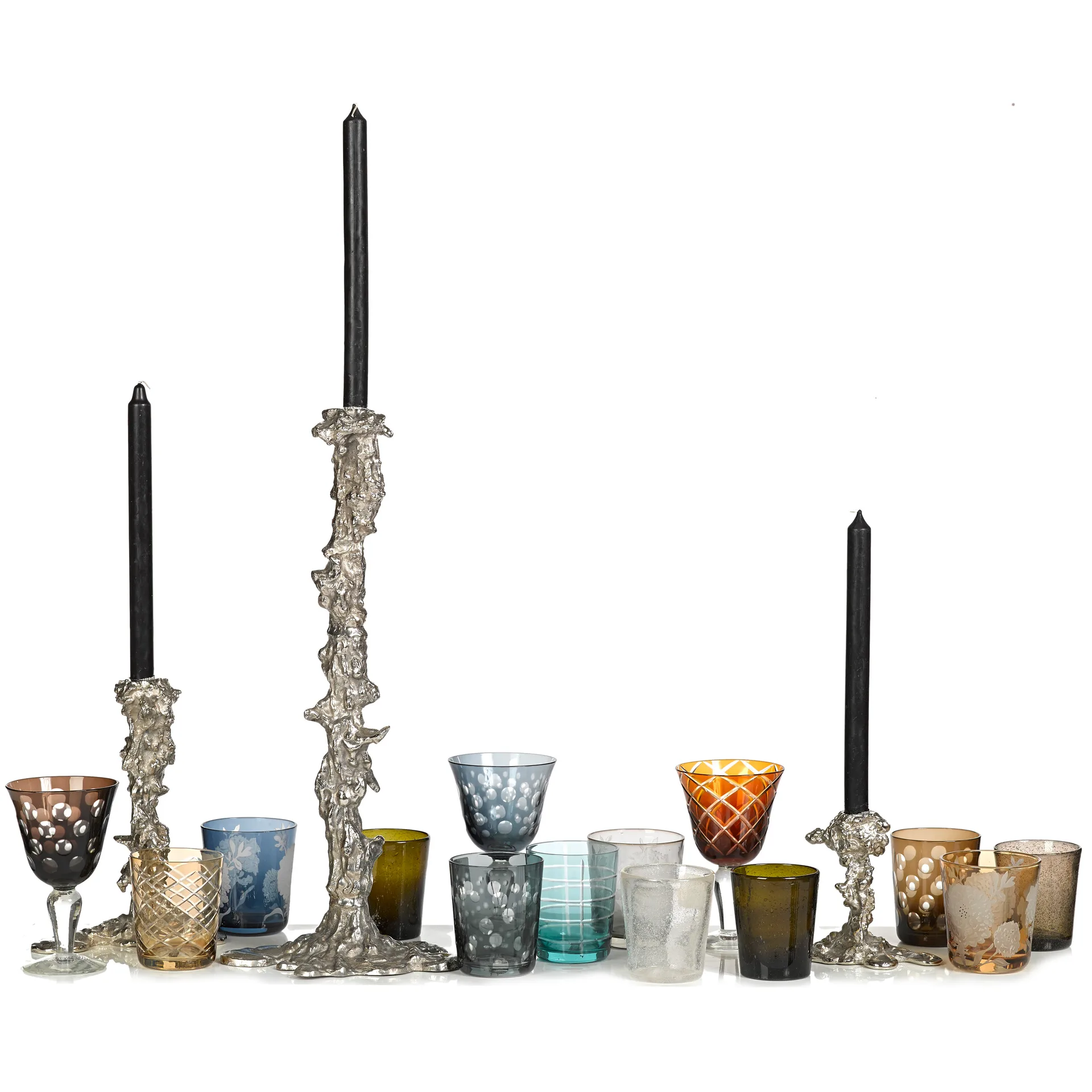 Drip kynttilänjalka S 14 cm, Hopea POLSPOTTEN