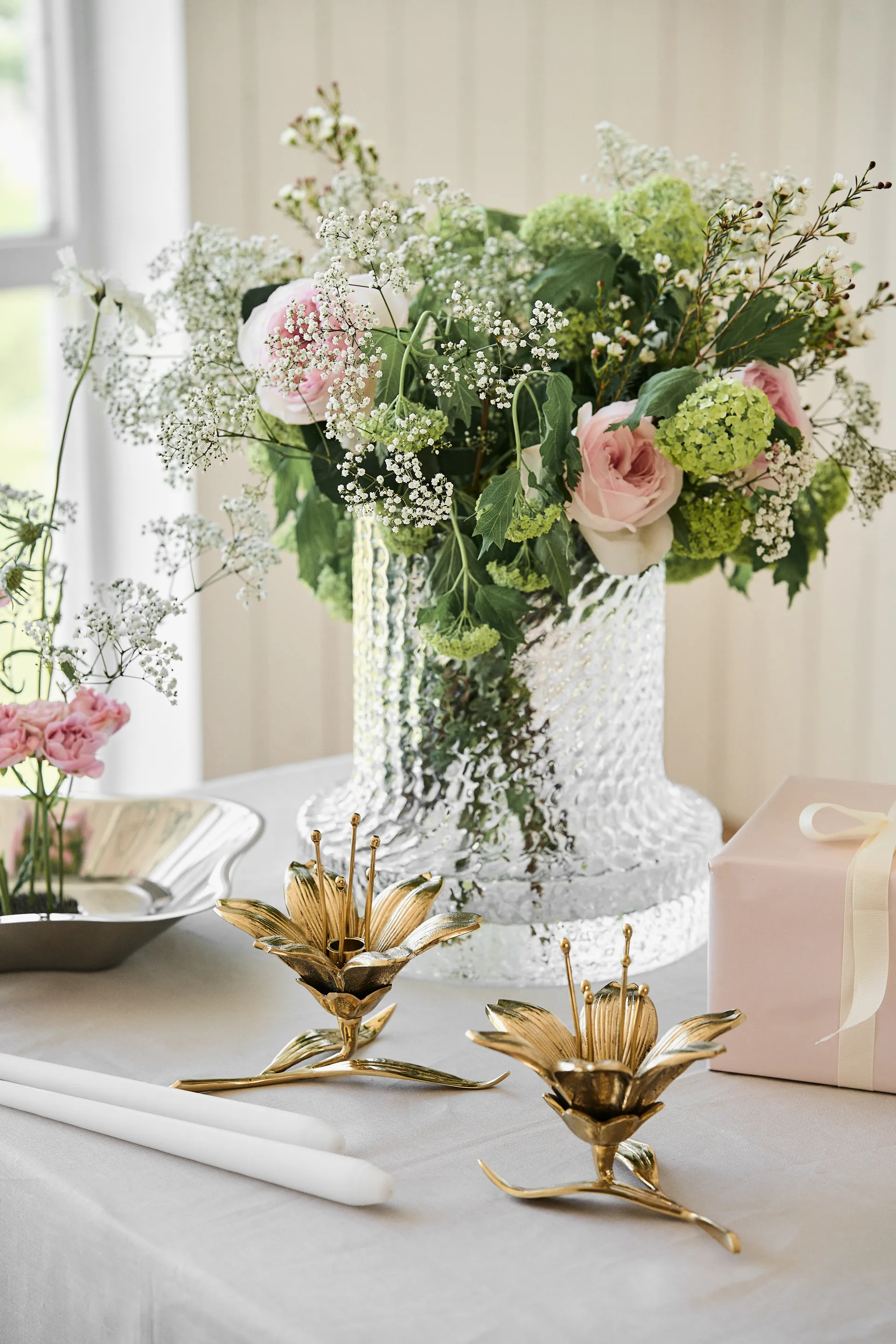 Lilly kynttilänjalka 15 cm, Kulta POLSPOTTEN