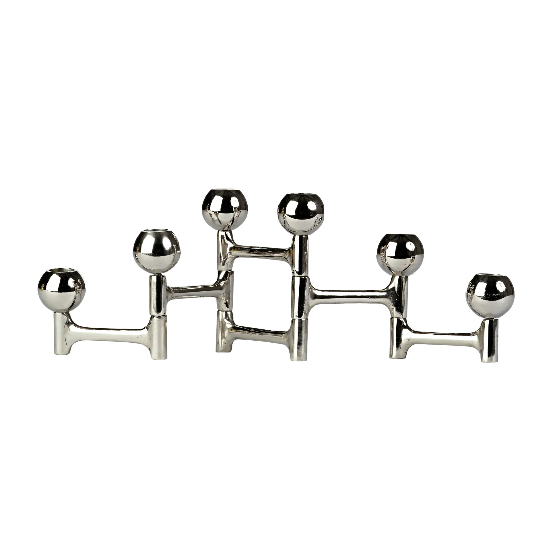 Round Folding -kynttilänjalka 48 x 15 cm, Hopea POLSPOTTEN