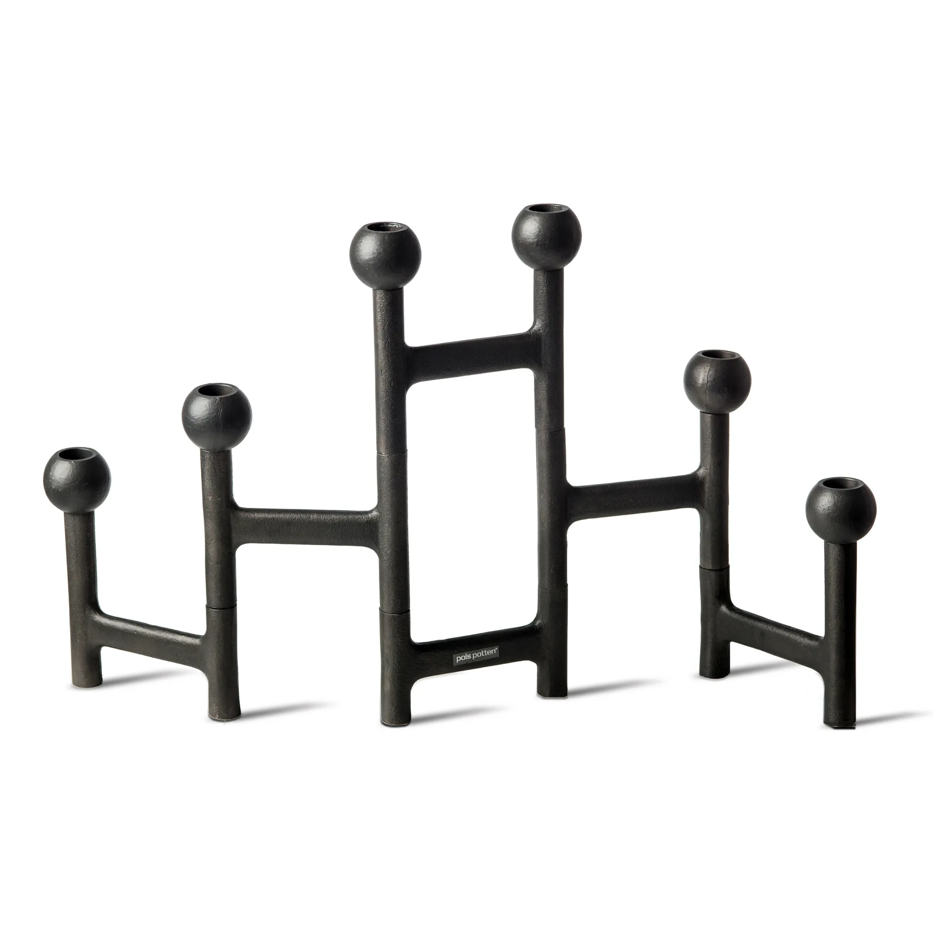 Round Folding -kynttilänjalka 56 x 30 cm, Tummanharmaa POLSPOTTEN