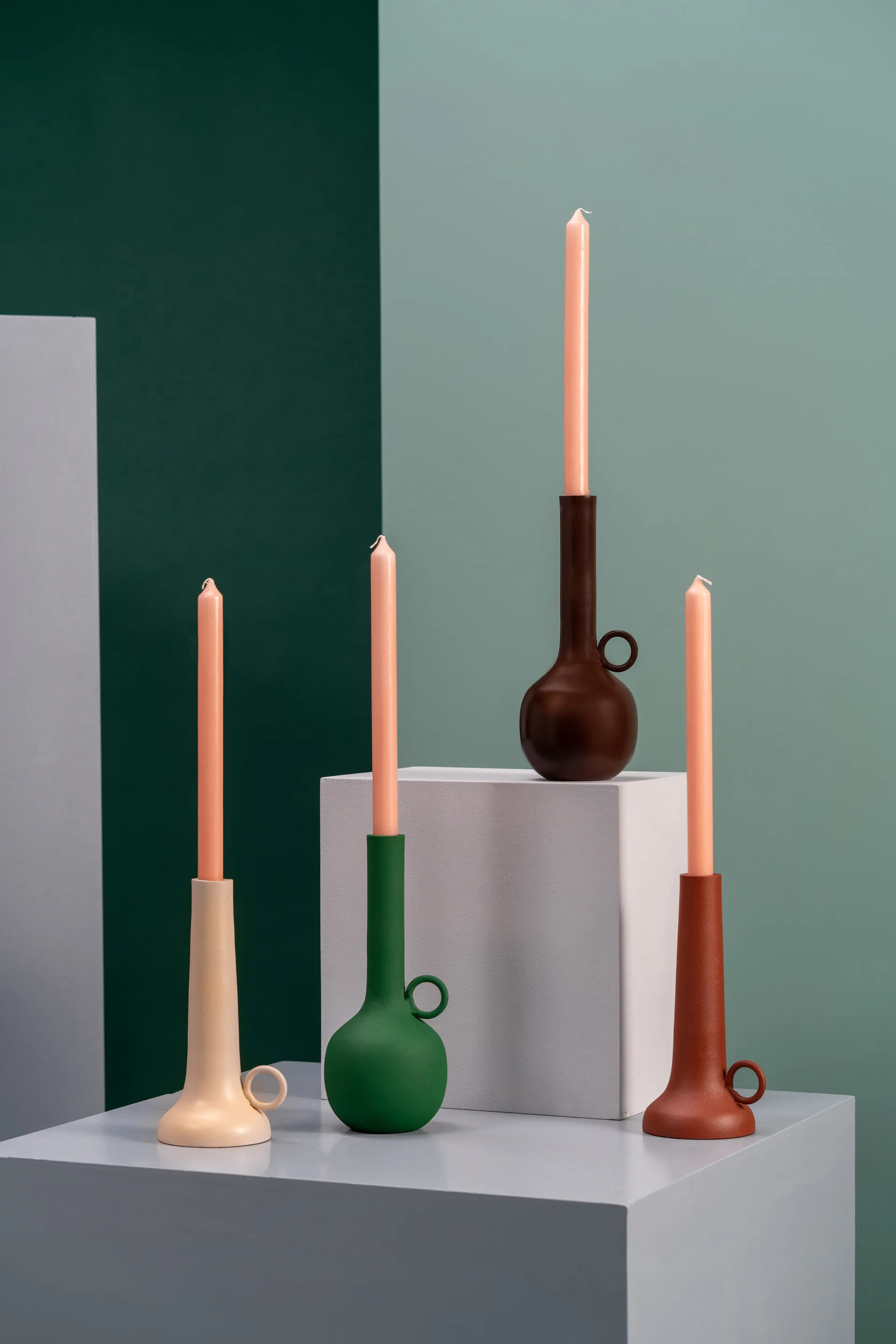 Spartan kynttilänjalka M 26 cm, Cognac POLSPOTTEN