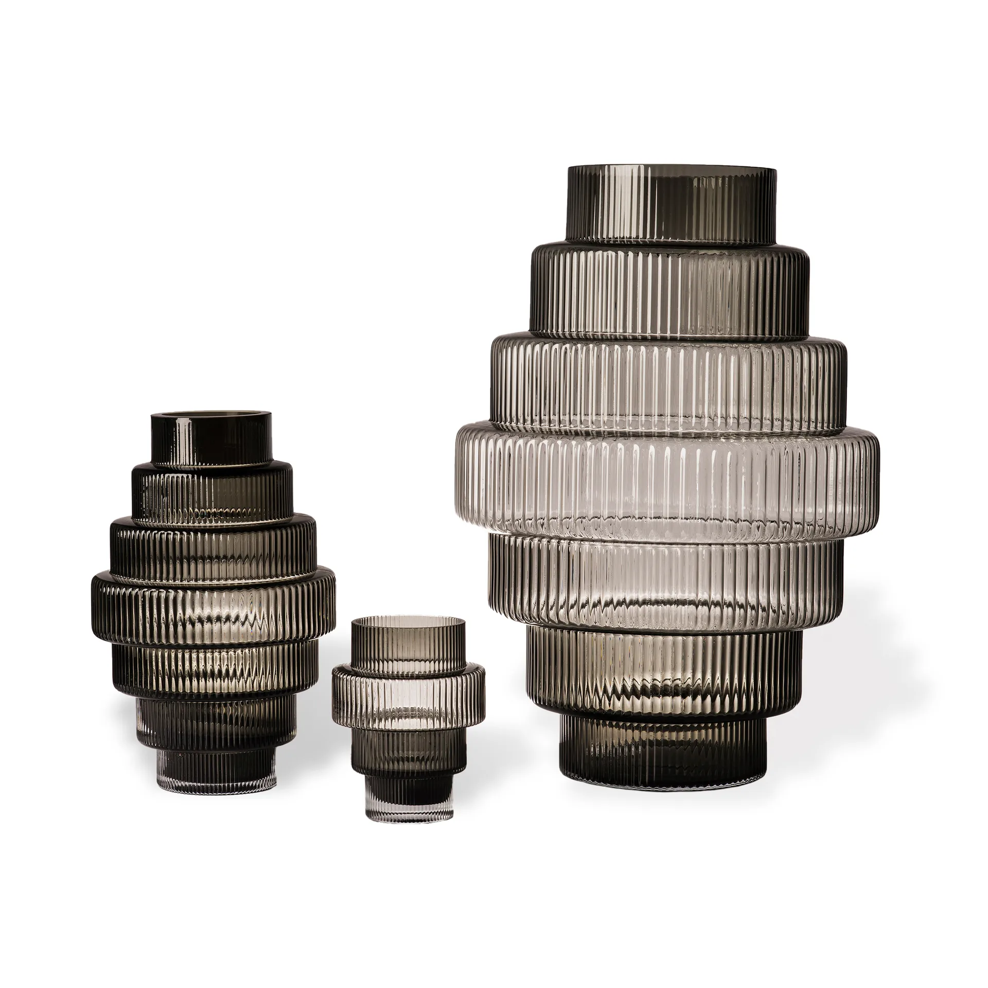 Steps maljakko L 50 cm, Dark grey POLSPOTTEN