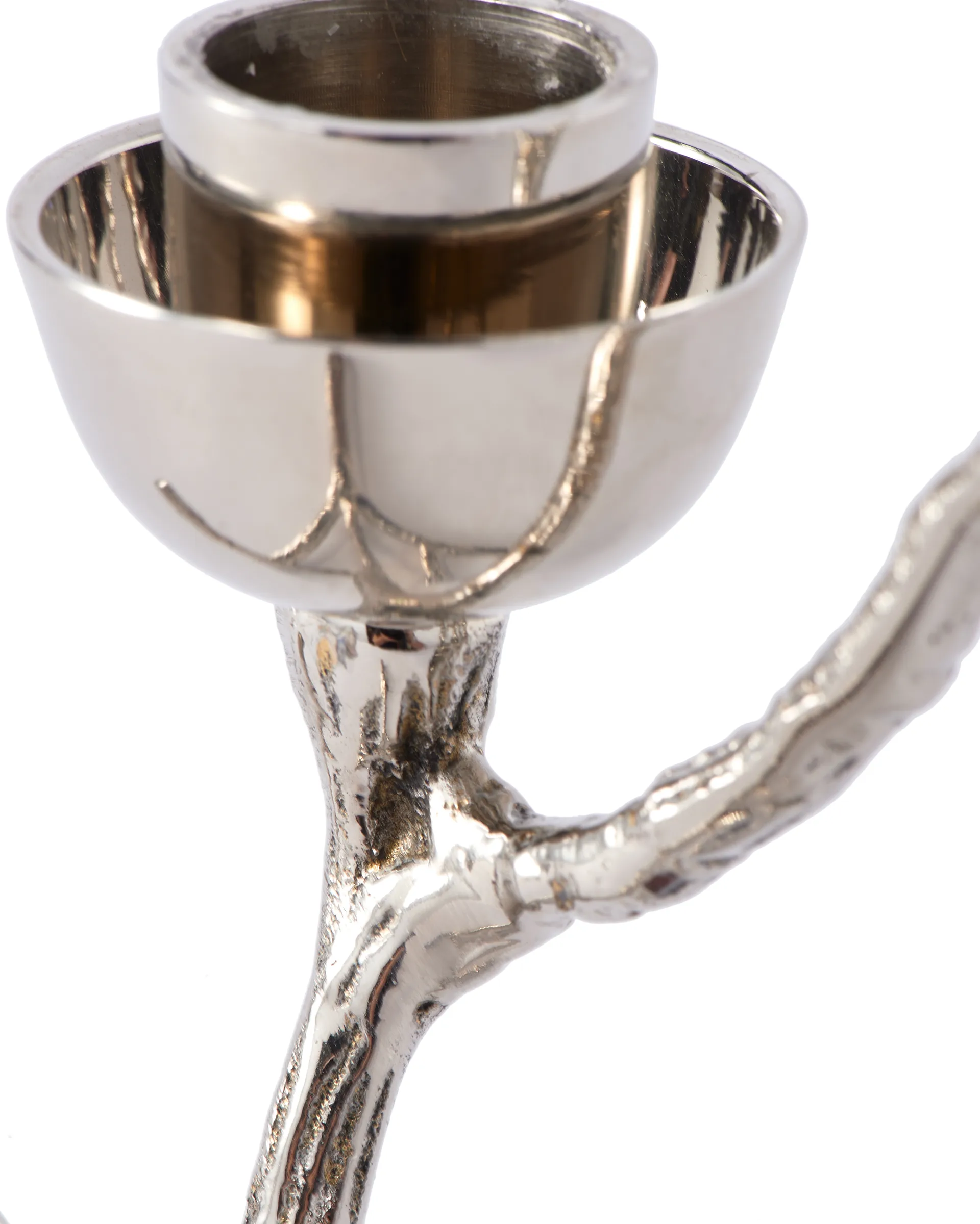 Twiggy kynttilänjalka XS 14 cm, Hopea POLSPOTTEN