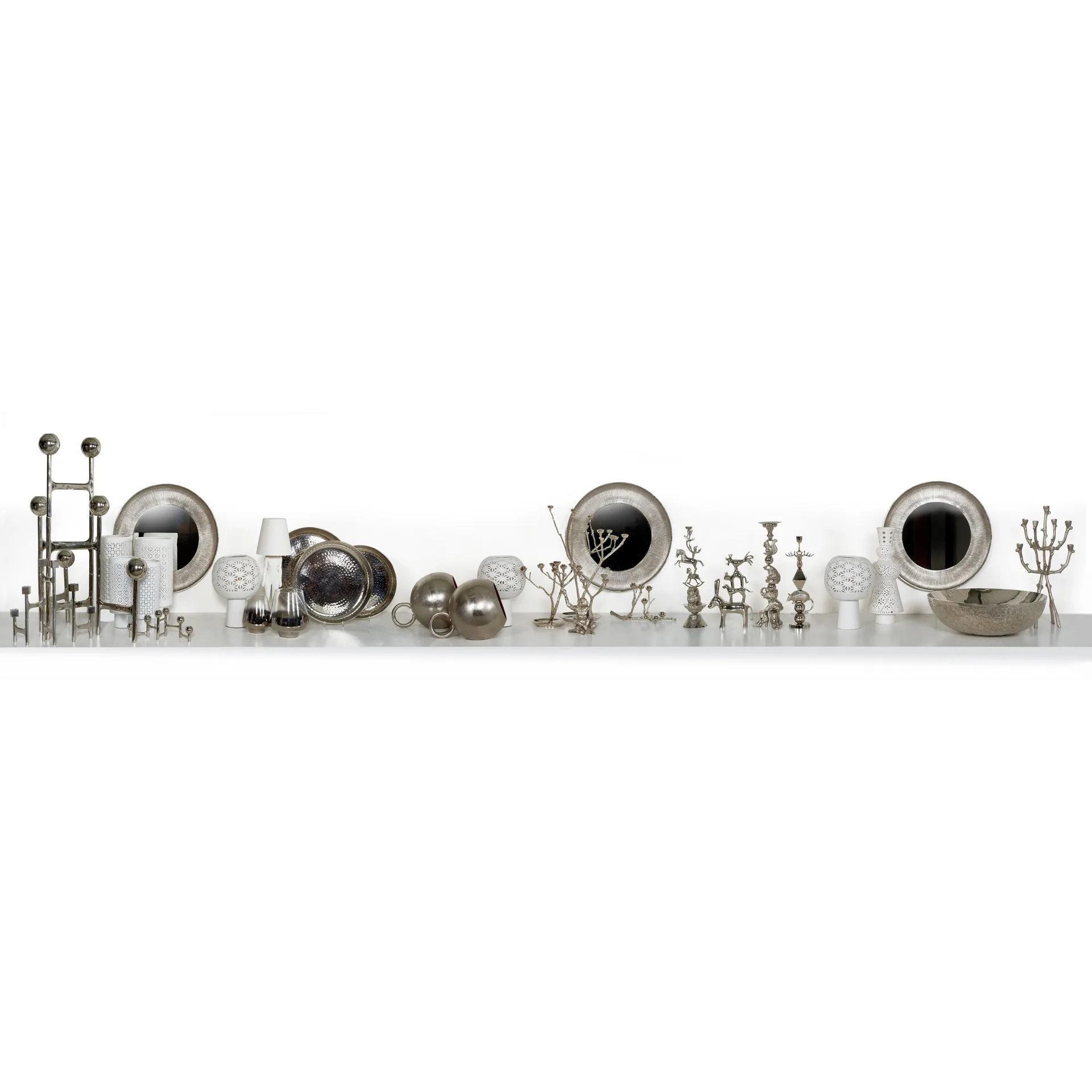 Twiggy Orava -kynttilänjalka 30 cm, Hopea POLSPOTTEN