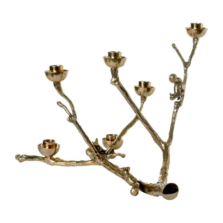Twiggy Orava -kynttilänjalka 30 cm - Kulta - POLSPOTTEN