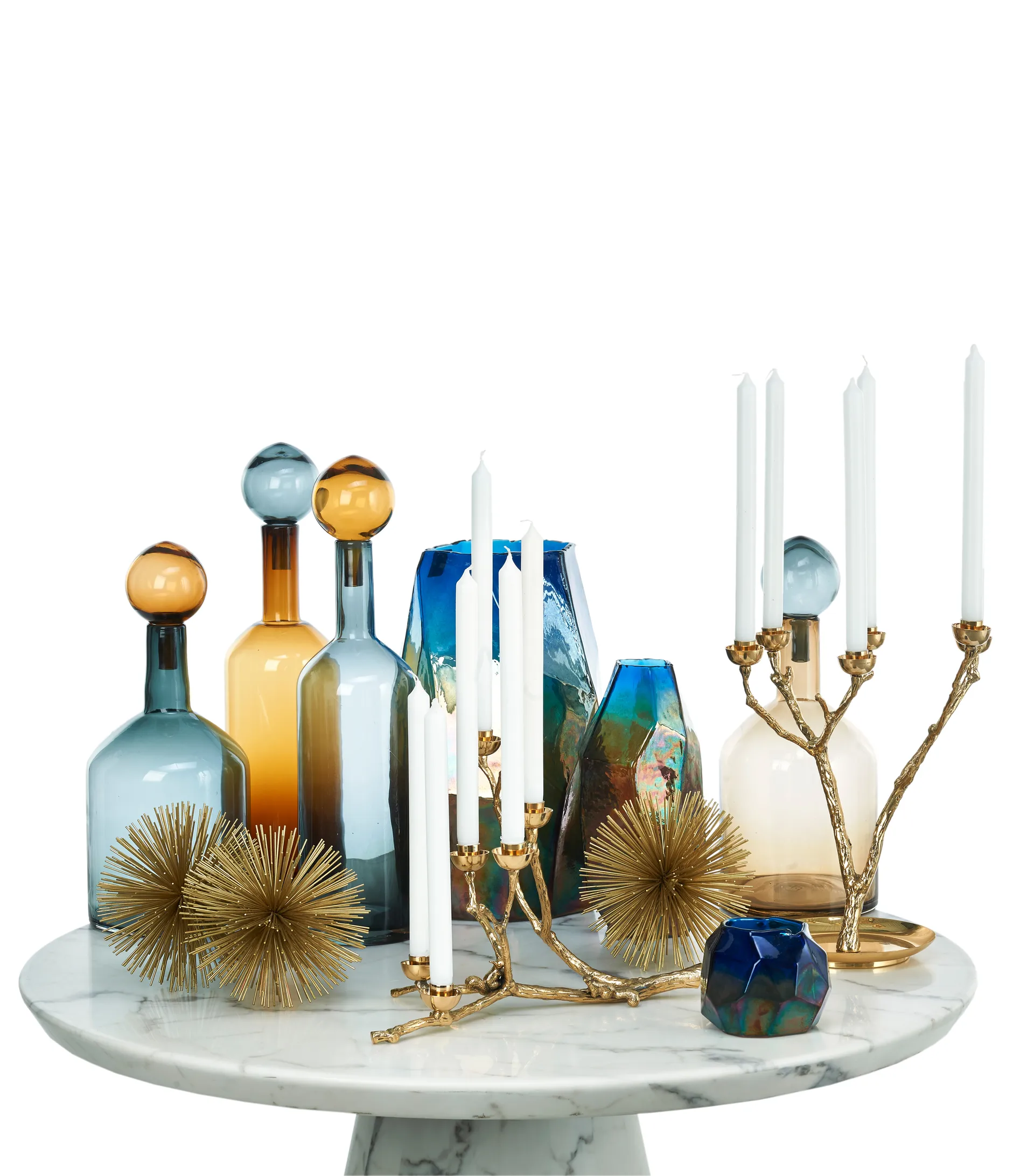 Twiggy Orava -kynttilänjalka 30 cm, Kulta POLSPOTTEN