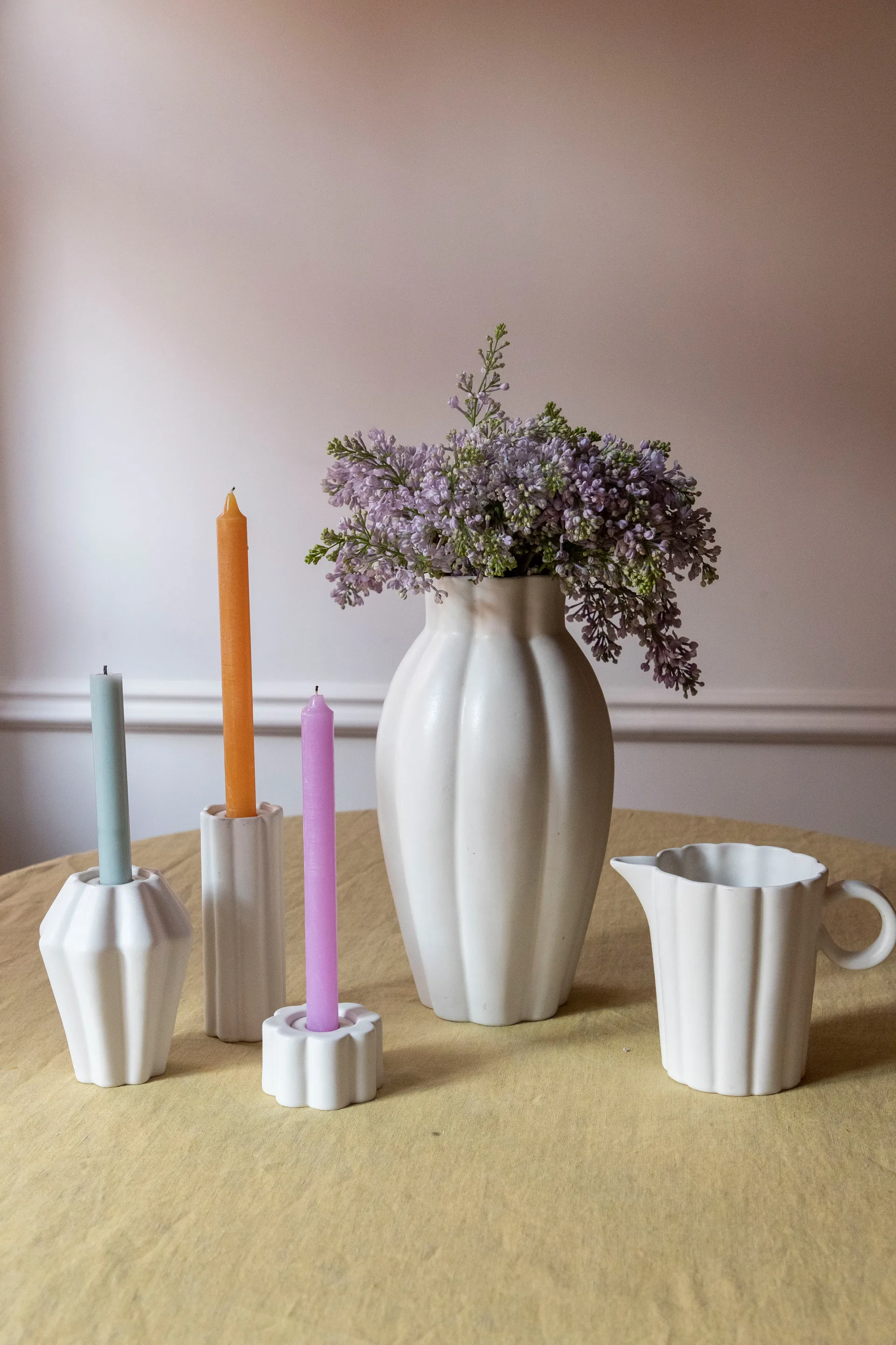 Birgit maljakko/kynttilälyhty 14 cm, Shell PotteryJo