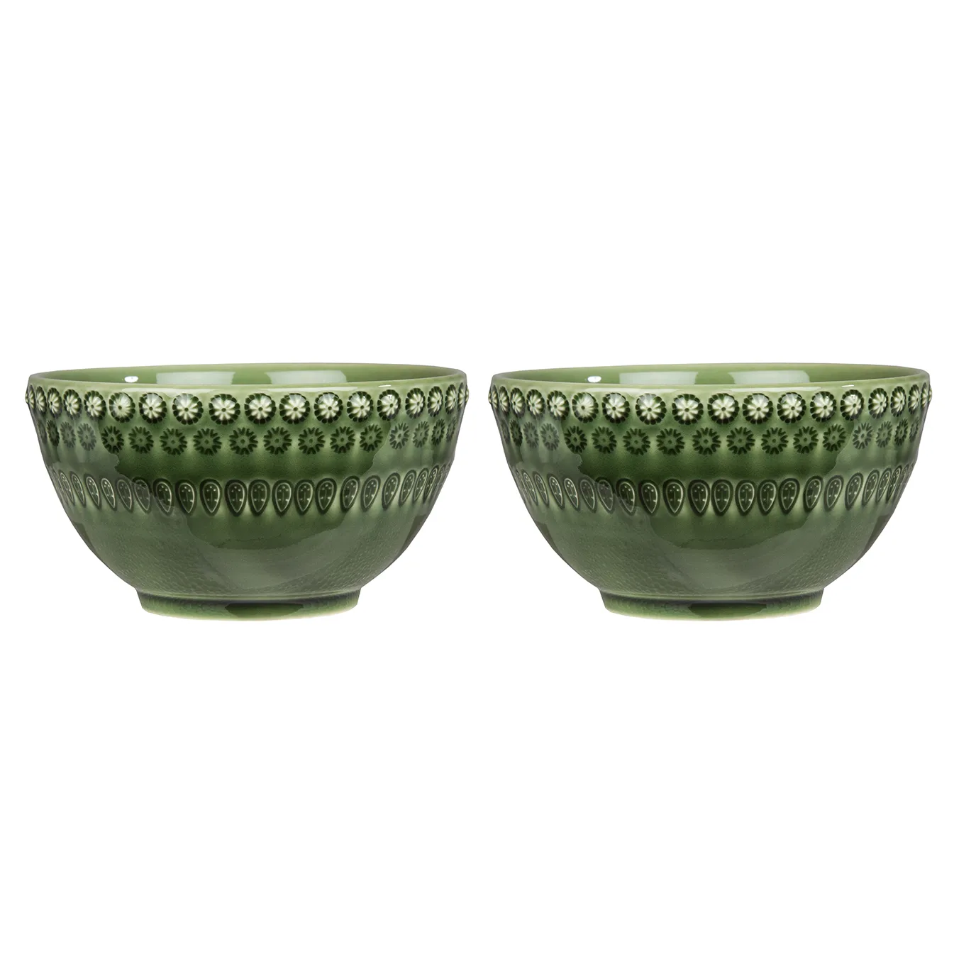 Daisy kulho 35 cl, 2-pakkaus, Forest (tummanvihreä) PotteryJo