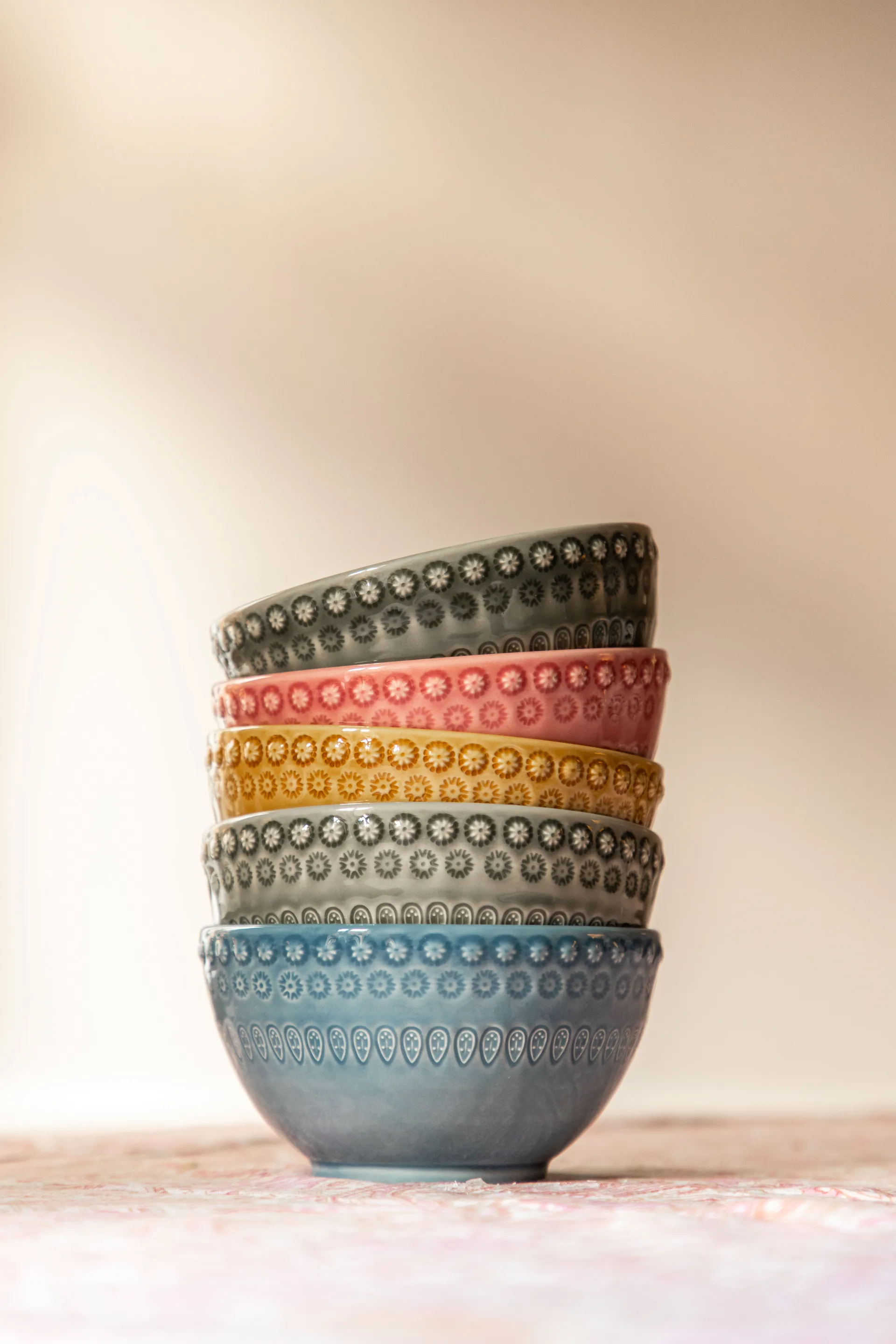 Daisy kulho 35 cl, 2-pakkaus, Greige (beige) PotteryJo