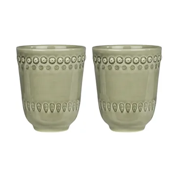 Daisy muki 35 cl, 2-pakkaus - Faded army (vihreä) - PotteryJo