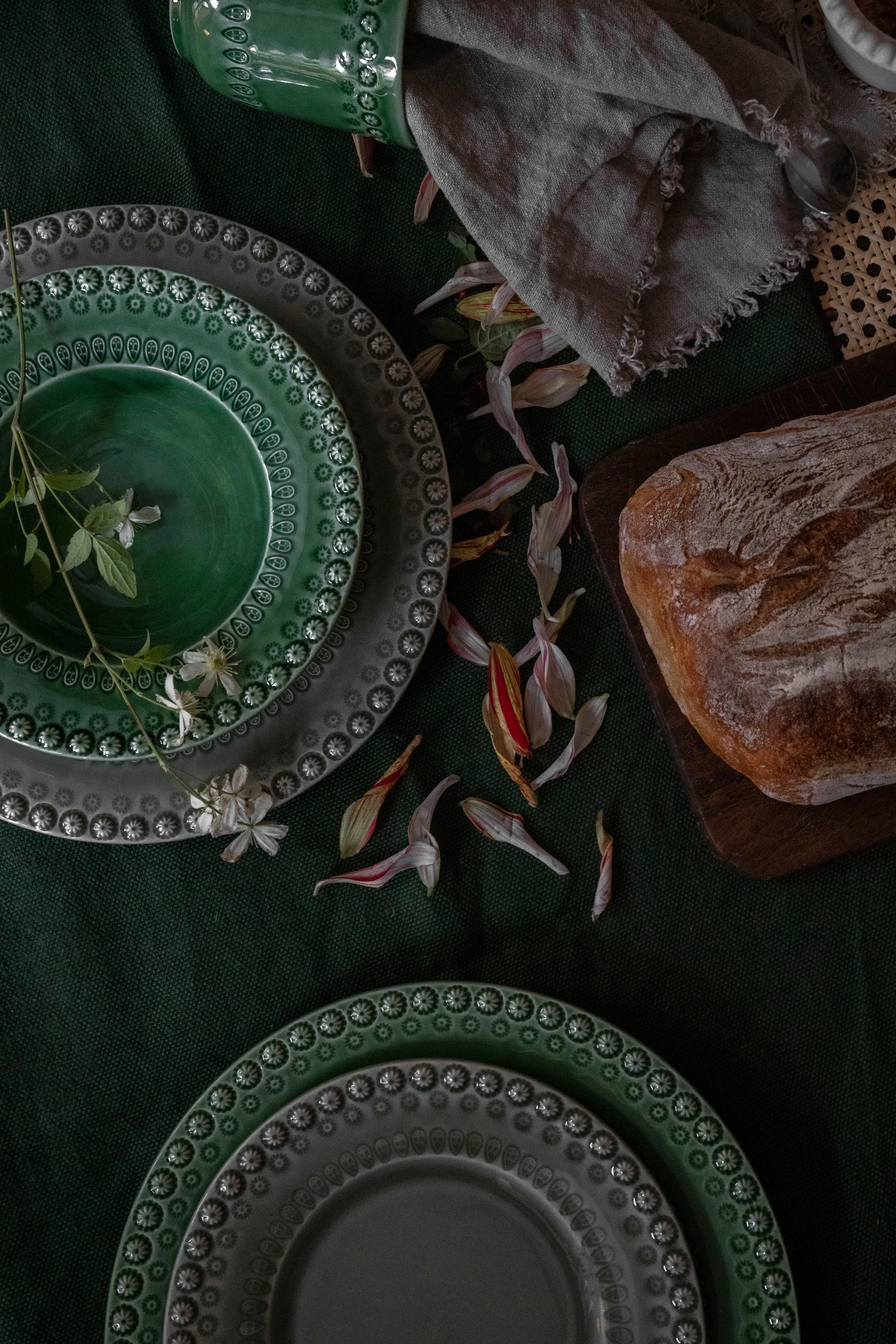 Daisy syvä lautanen Ø 21 cm, 2-pakkaus, Forest (tummanvihreä) PotteryJo