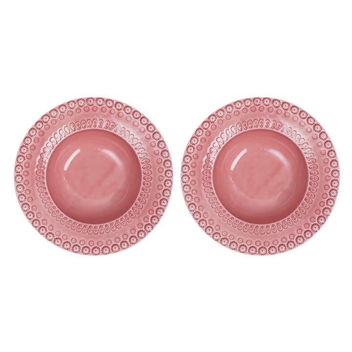 Daisy syvä lautanen Ø 21 cm, 2-pakkaus - Rose (vaaleanpunainen) - PotteryJo