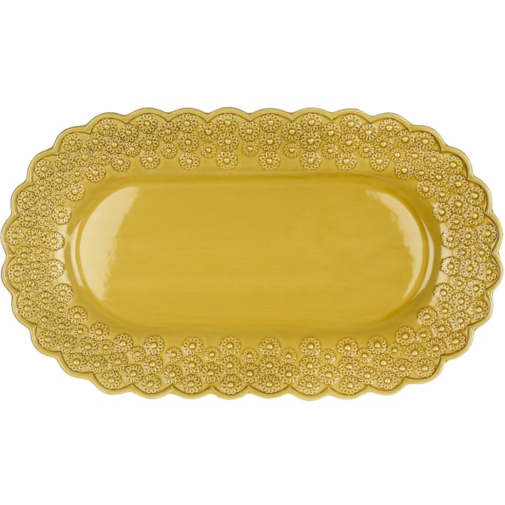 Ditsy soikea tarjoiluvati - Sienna (keltainen) - PotteryJo