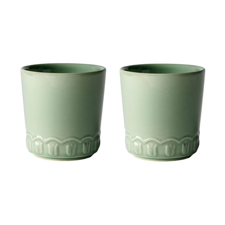 Tulipa kuppi 20 cl 2-pakkaus - Verona green - PotteryJo