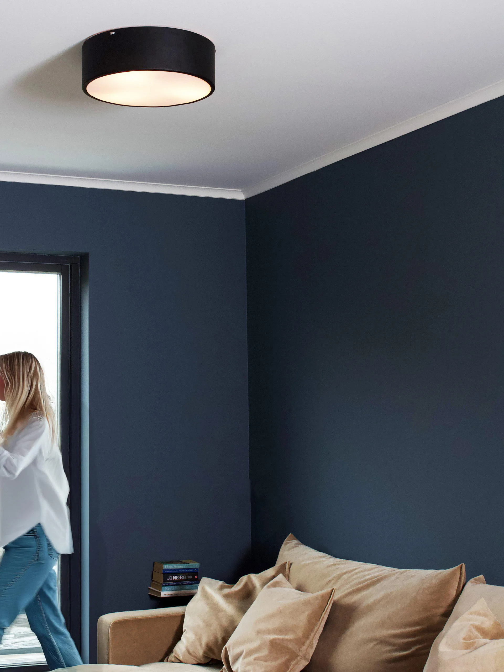 Colmar kattolamppu, Musta, Ø41×13 cm PR Home