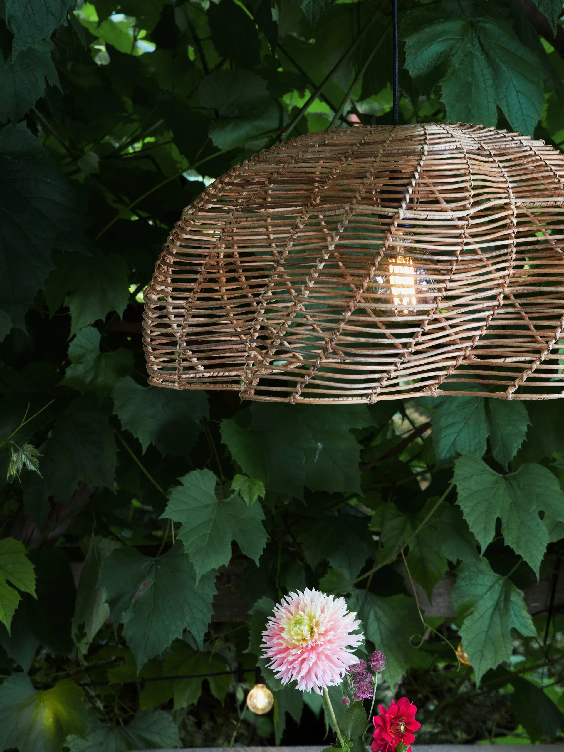 Mayla riippuvalaisin ulkokäyttöön, Luonnollinen, Ø53×32 cm PR Home