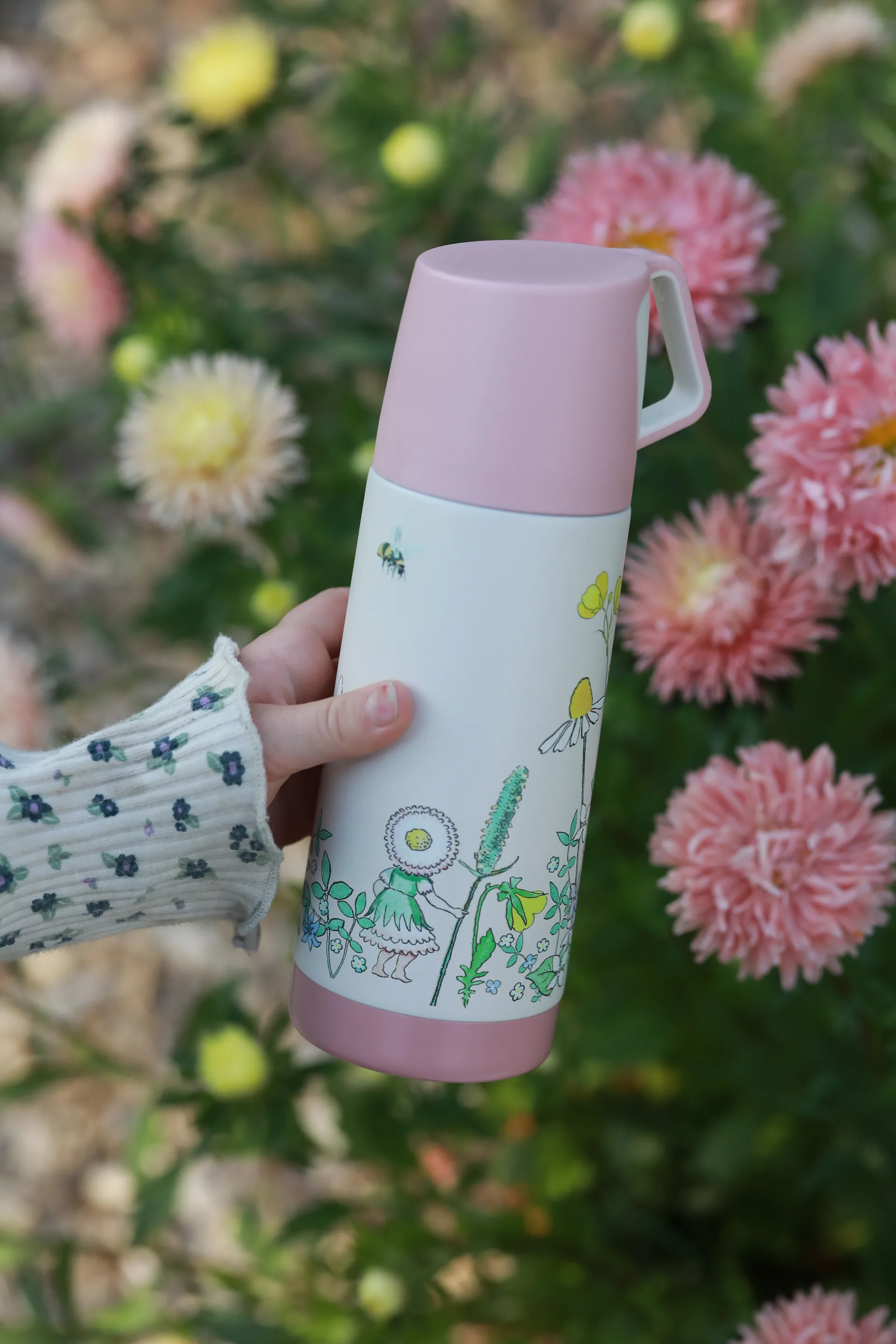 Elsa Beskow Blomsterfesten termos 35 cl, Valkoinen Rätt Start