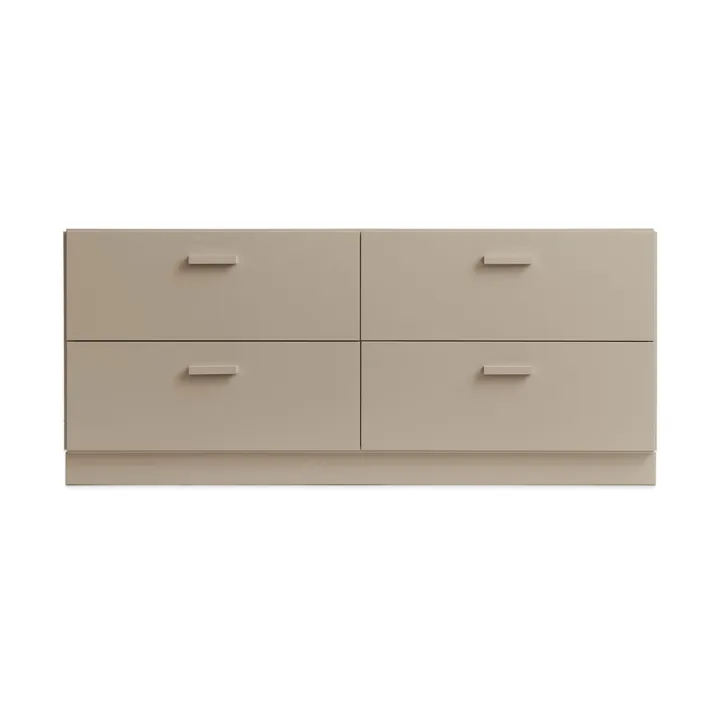 Relief matala lipasto sokkelilla 123x46,6 cm beige - Relief