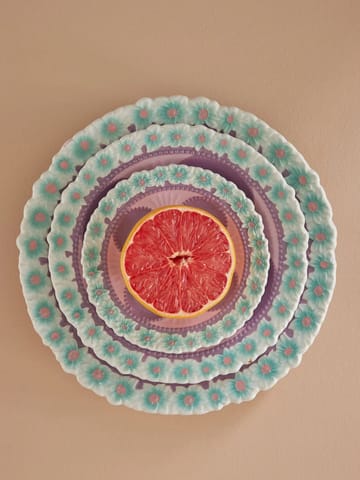Rice Embossed Flower -keramiikkalautanen Ø 25,5 cm - Lavender - RICE