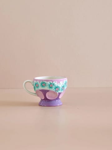 Rice Embossed Flower -keramiikkamuki 30 cl - Lavender - RICE