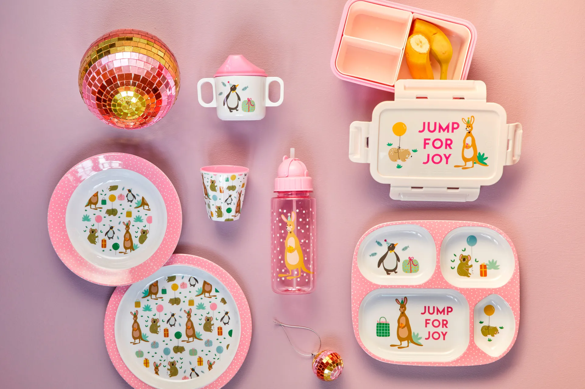 Rice lasten kulho melamiini Ø 20 cm, Party animal-Pink RICE