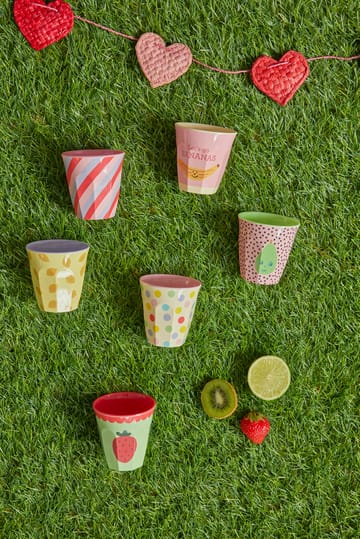 Rice lasten kuppi melamiini, 6-pakkaus - Happy fruits - RICE