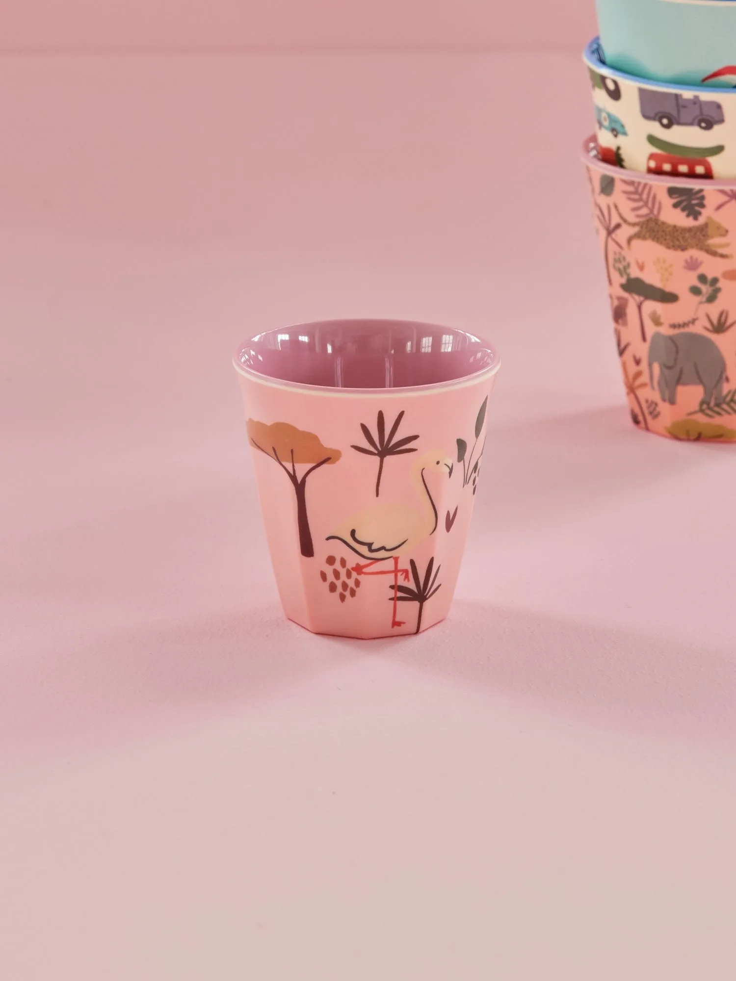 Rice lasten kuppi melamiini, Pink Jungle Animal RICE