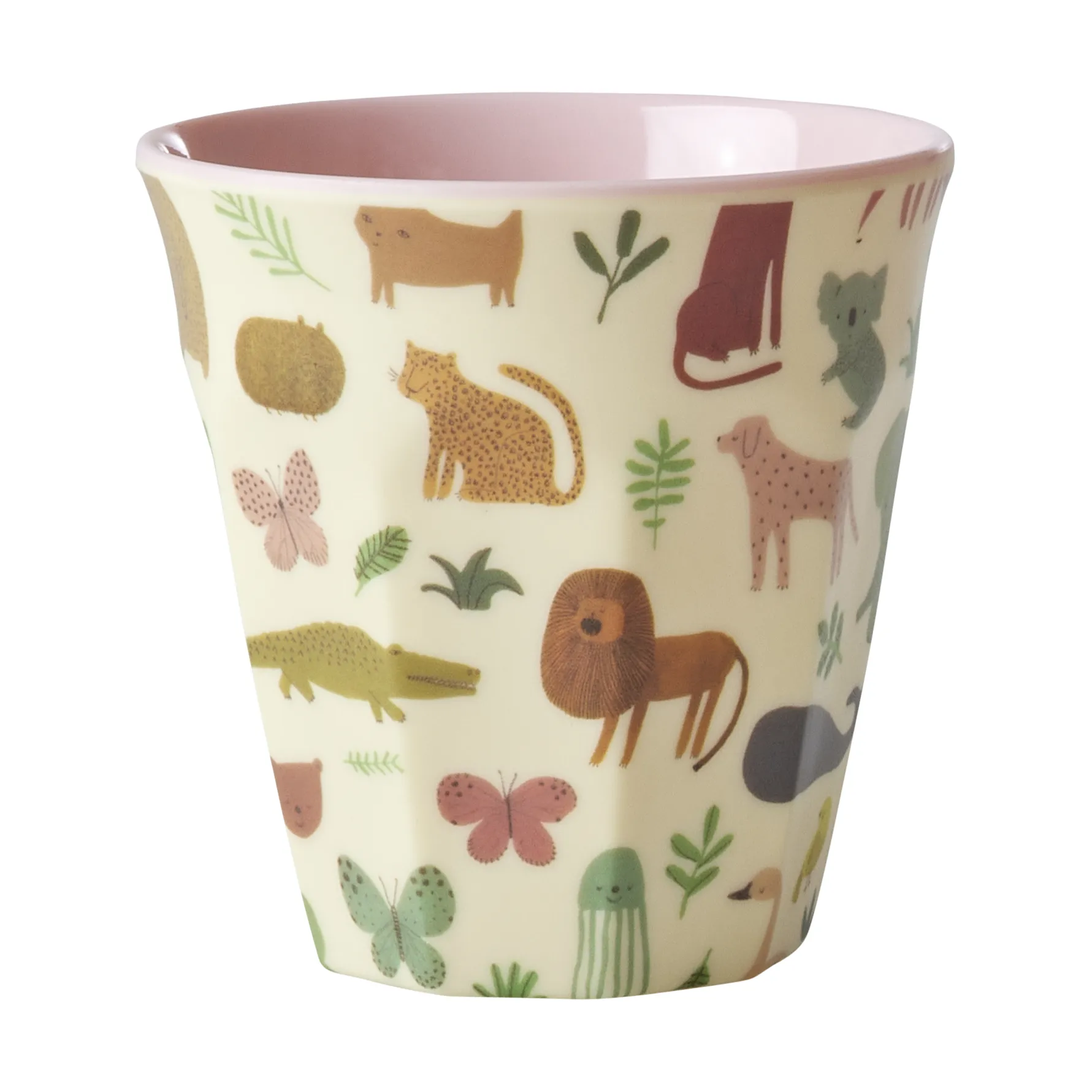 Rice lasten kuppi melamiini, Sweet Jungle Print-Soft Pink RICE