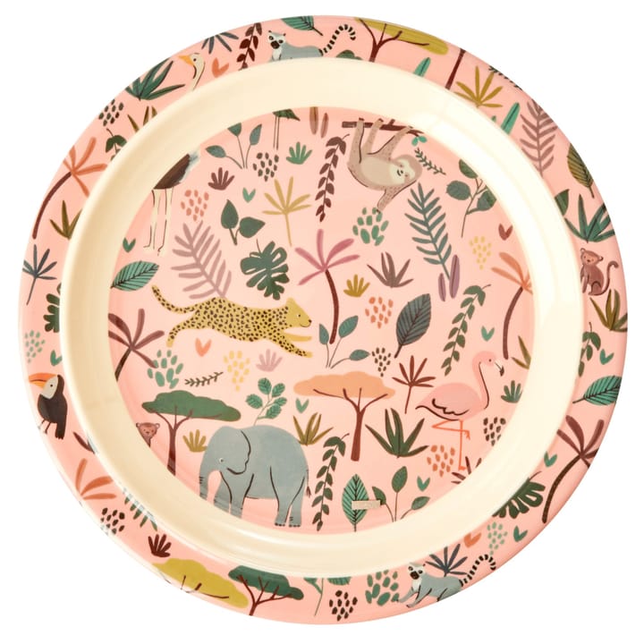 Rice lasten lautanen Jungle animals - Coral-multi - RICE