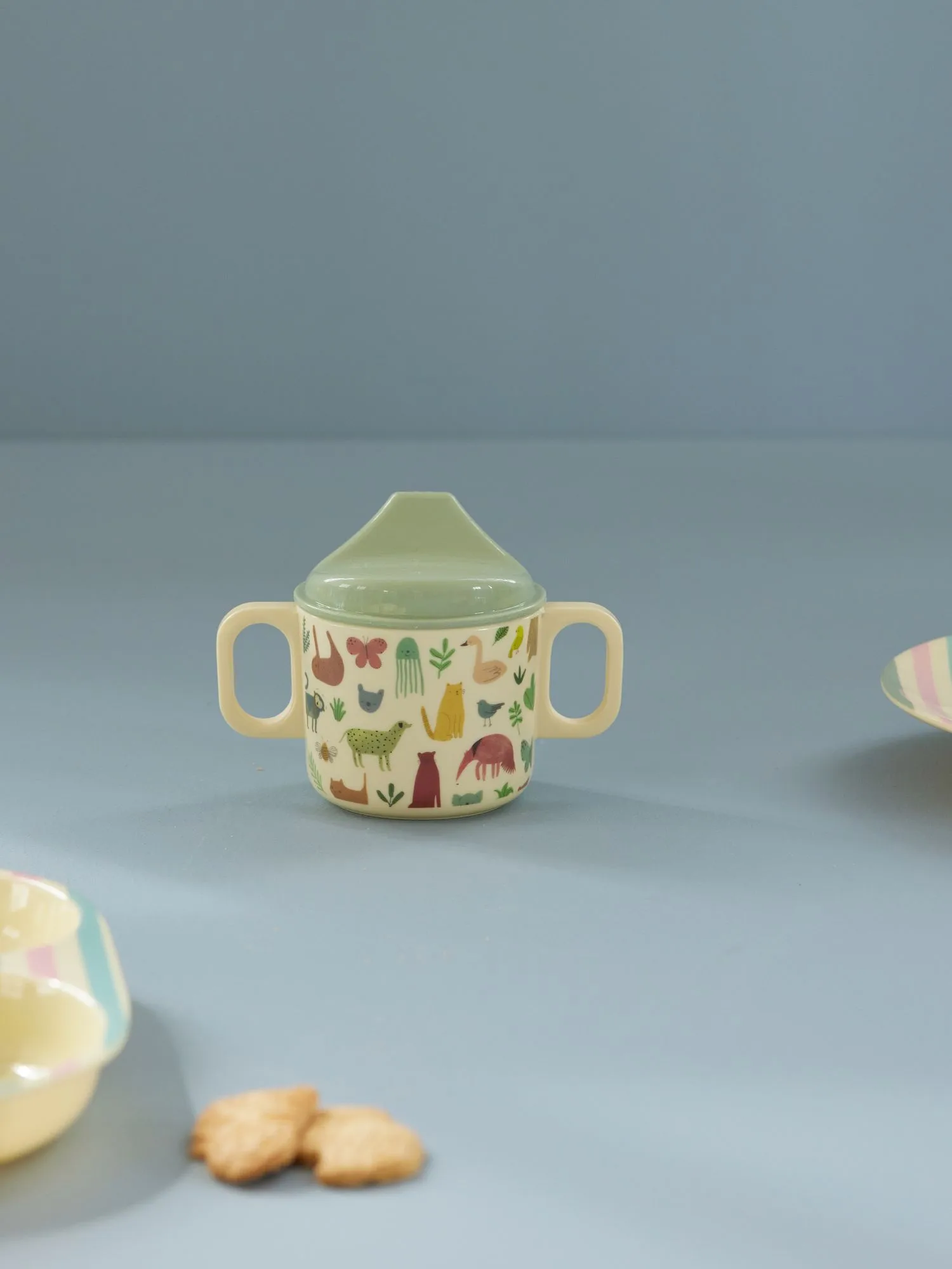 Rice lasten muki kahdella kahvalla 20 cl, Sweet Jungle Print-Cream RICE