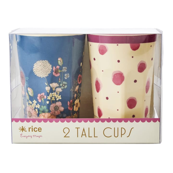 Rice lattemuki, 2-pakkaus - Watercolor splash pink - RICE
