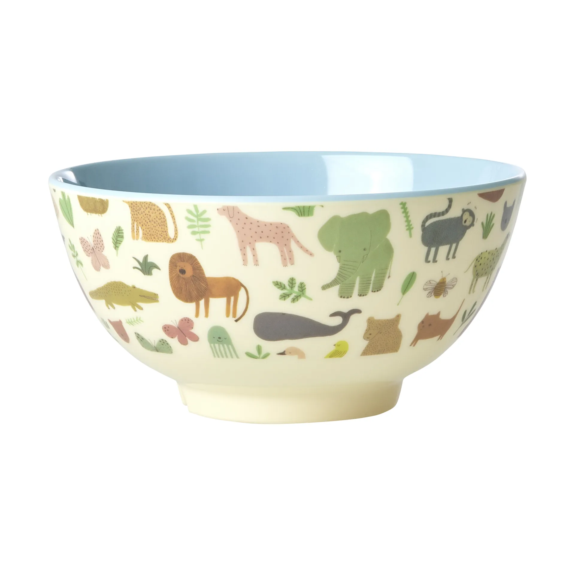 Rice melamiinikulho medium, Sweet Jungle Print-Soft blue RICE