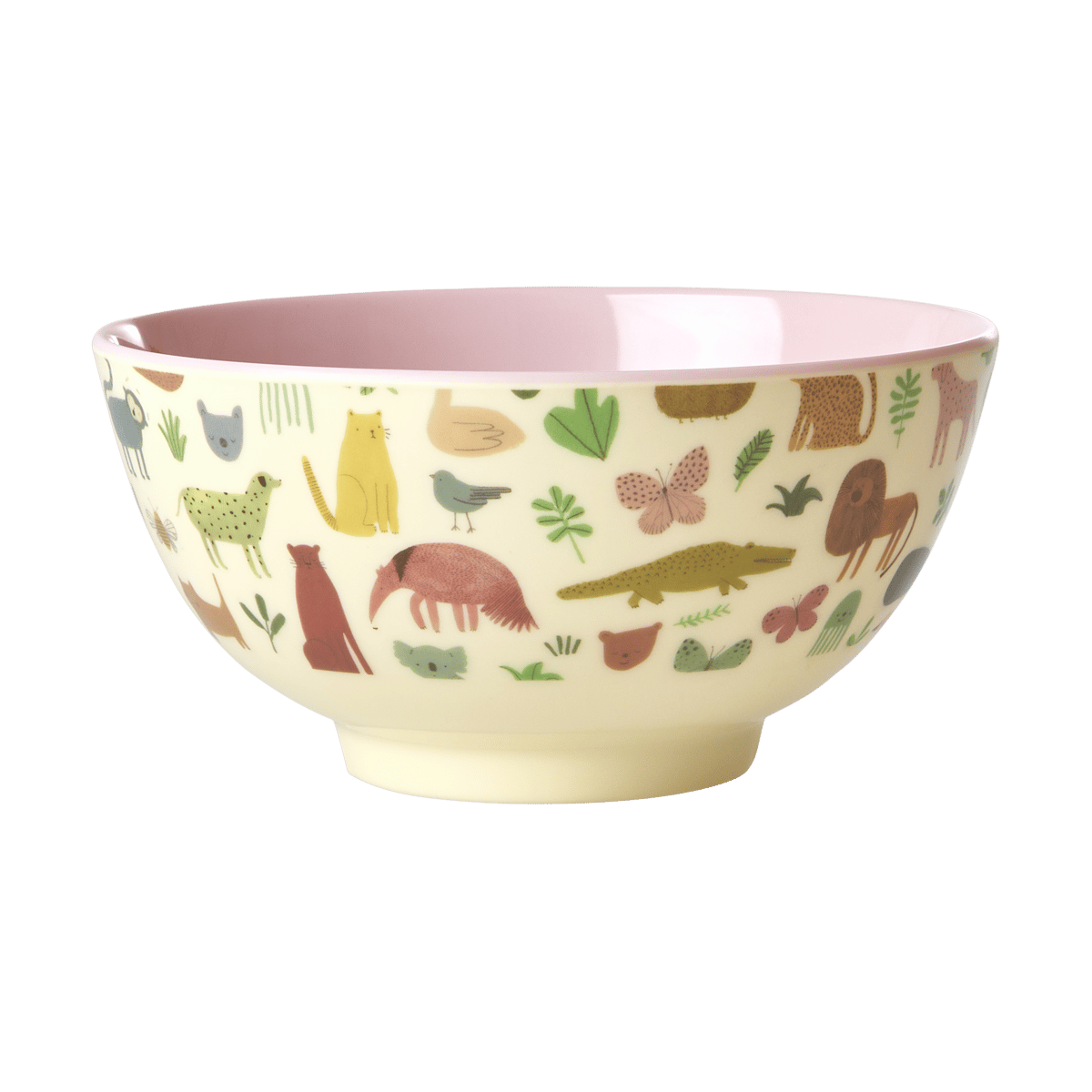 Rice melamiinikulho medium Sweet Jungle Print-Soft Pink