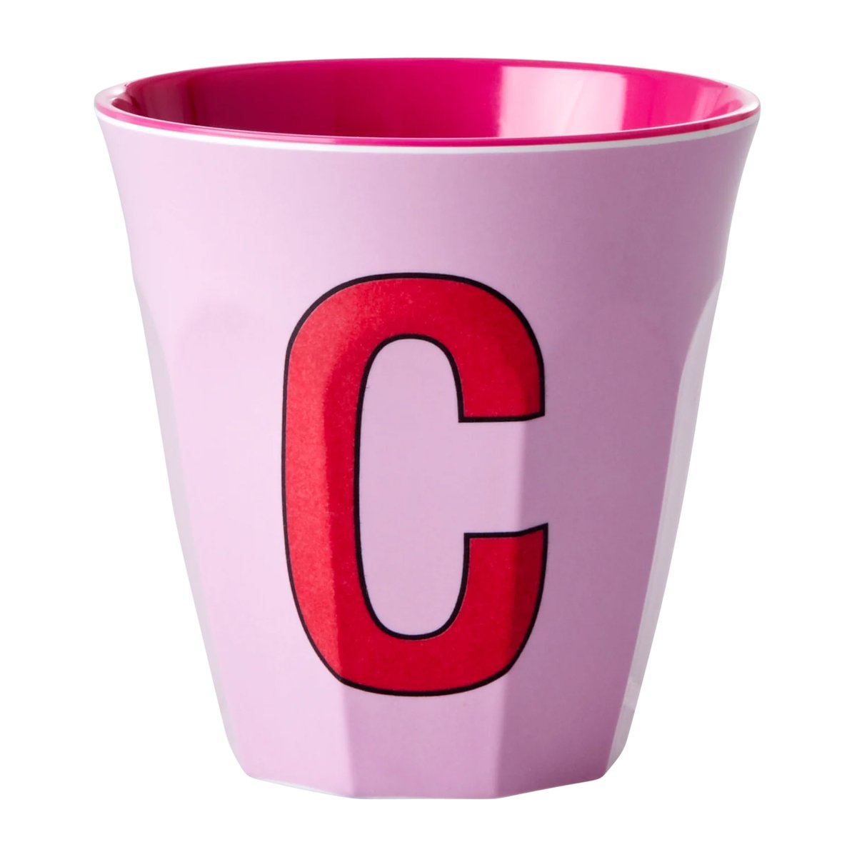 Rice melamiinikuppi medium kirjain C 30 cl Pink | Skandinaavinen Sisustus | Kahvikupit | Vaaleanpunainen