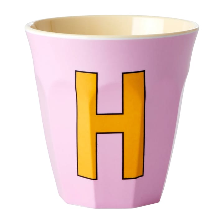 Rice melamiinikuppi medium kirjain H 30 cl - Pink - RICE
