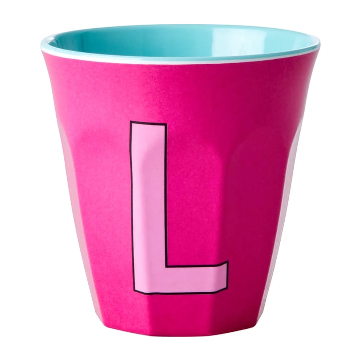 Rice melamiinikuppi medium kirjain L 30 cl - Fuchsia - RICE
