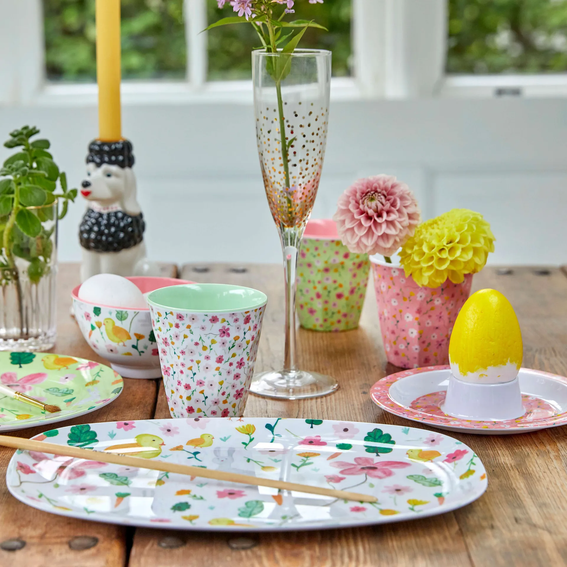 Rice melamiinikuppi medium, White easter flower RICE