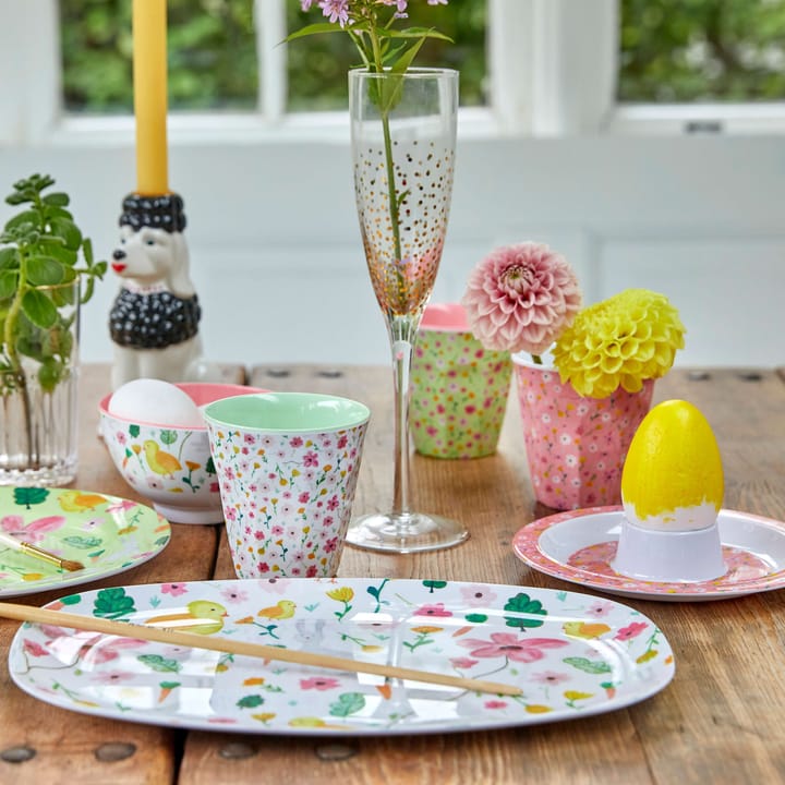 Rice melamiinikuppi medium, White easter flower RICE