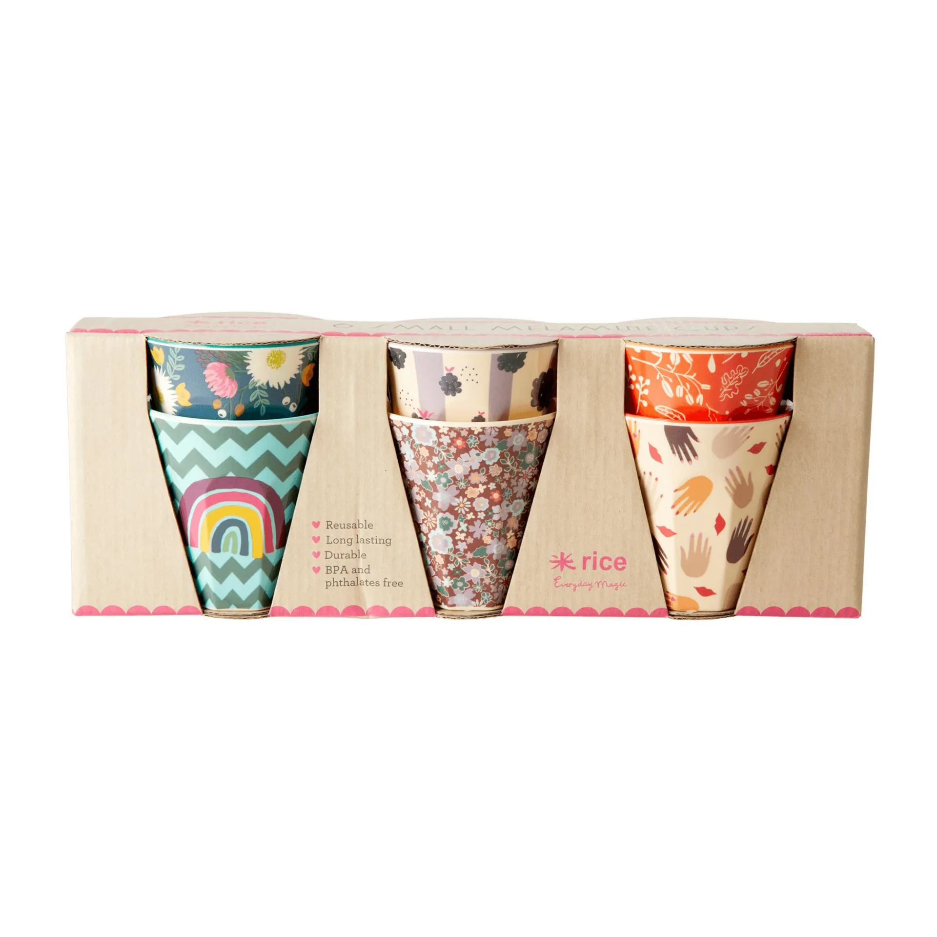 Rice melamiinikuppi small 6-pakkaus, Disco ball-prints RICE