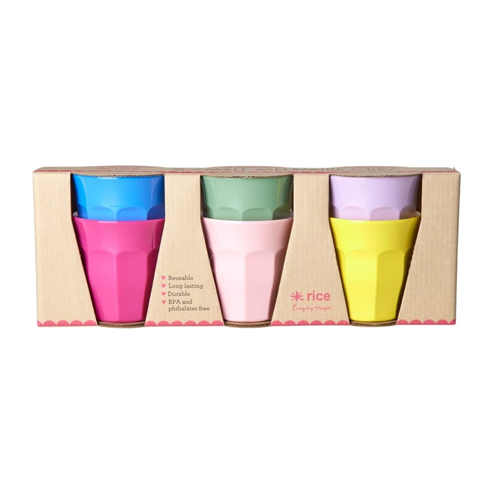 Rice melamiinikuppi small 6-pakkaus - Multicolor - RICE