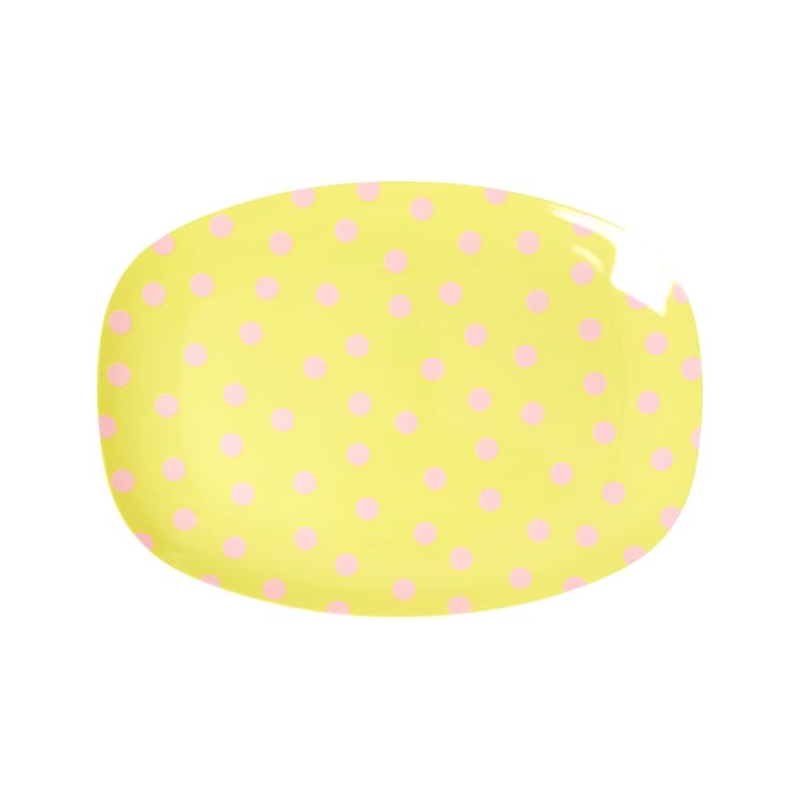 Rice melamiinilautanen 16,5 x 23 cm, Pink dot RICE